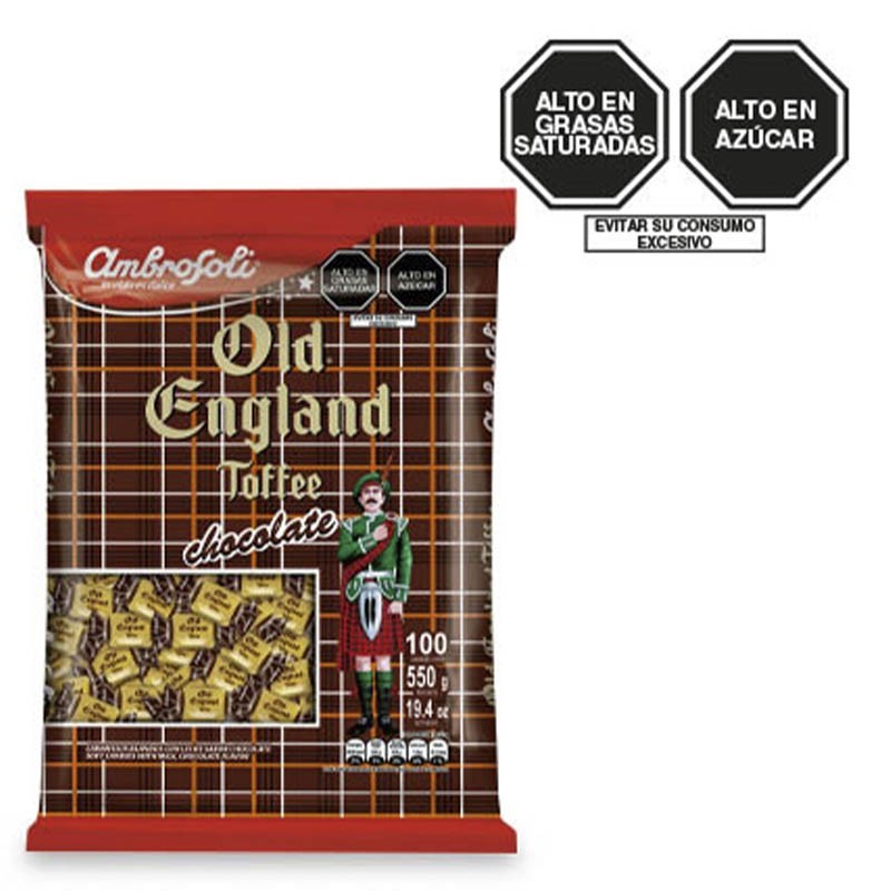 TOFFE OLD ENGLAND CHOCOLATE X 100 UNIDADES